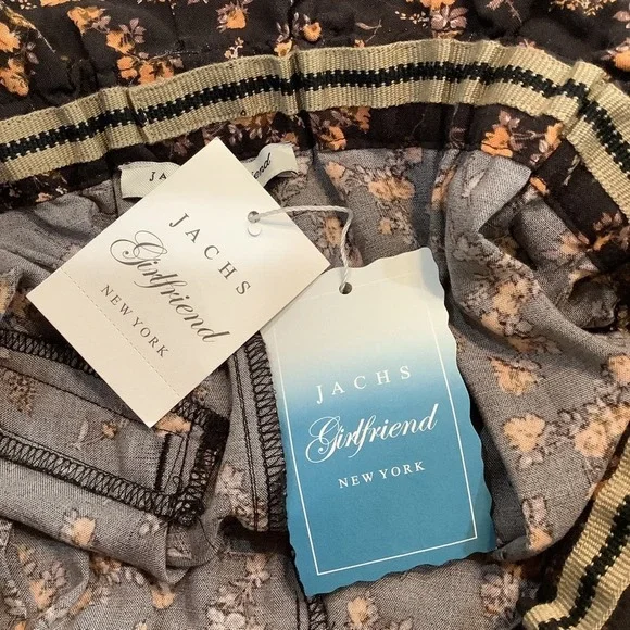 Jachs Girlfriend Floral Paper Bag High Waist Pull On Culotte Shorts NWT - Picture 14 of 16